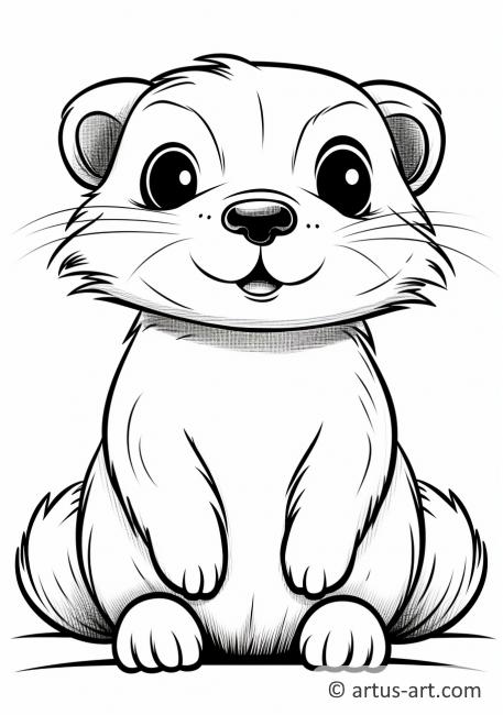 Otter Coloring Page For Kids